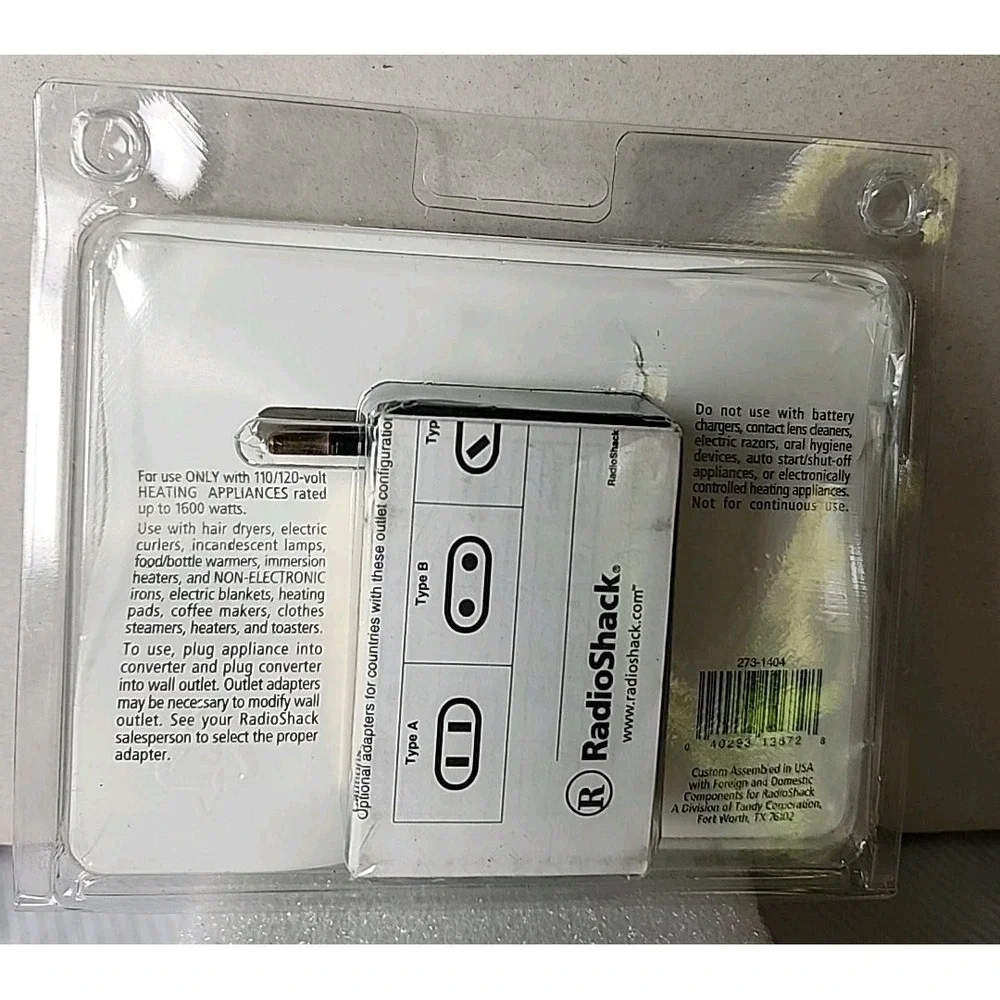 Radio Shack 273-140 Foreign Travel Voltage Converter Up To 1600W Open Box